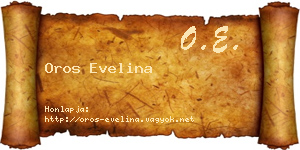 Oros Evelina névjegykártya